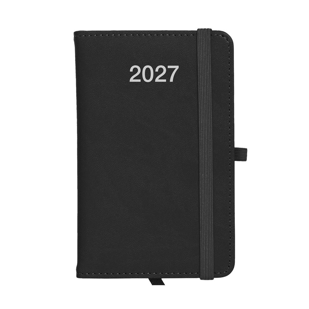 Agenda de poche hebdomadaire 2027, couverture rigide en PU thermocollé avec piqûres Agenda de poche hebdomadaire 2027, couverture rigide en PU thermocollé avec piqûres